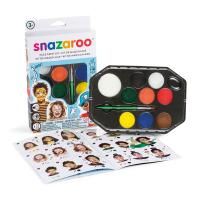 Набор красок для детского грима Snazaroo 8 цв x 2 мл, аксессуары, картонная коробка RE-1172030