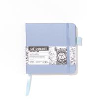 Блокнот для зарисовок SKETCHMARKER 140 г/м2 12 x 12 см 80 л, твердая обложка, Пыльный голубой NP-25053602SM