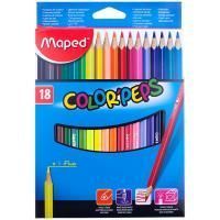 Карандаши цветные Maped "Color Peps" 18 цв трехгранные, заточенные RE-183218
