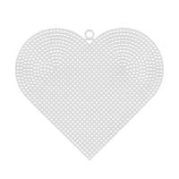 Канва GAMMA пластиковая 100% полиэтилен 1 шт 17 x 15 см "сердце" большое KPL-04