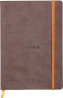 Блокнот RHODIARAMA Softcover A5 90 г/м2 80 л, в линию, на резинке, шоколад RH-117403C