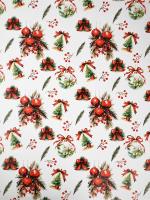 Бумага упаковочная глянцевая 70 х 100 см 80 г/м2 "Украшения" SIM-10549216