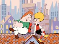 Набор для раскрашивания по номерам ФРЕЯ (на картоне) 40 х 30 см "Малыш и Карлсон на крыше" CMF-PKZ/PM-001