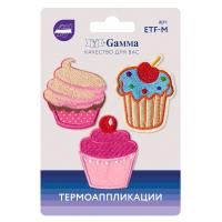 Термоаппликации GAMMA №03 3 шт Пирожные 5.8 х 4.7 см ETF-M-03-301