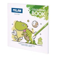 Альбом для раскрашивания MILAN "Дино Лэнд", 20 иллюстраций, 21×21 см, с перфорацией ML-54218GC03