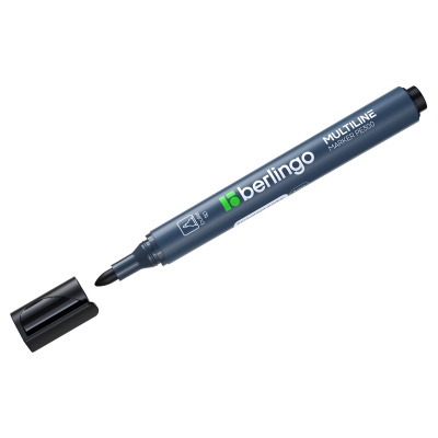 Маркер перманентный Berlingo "Multiline PE300" 3 мм, пулевидный, черный RE-BMc_16201