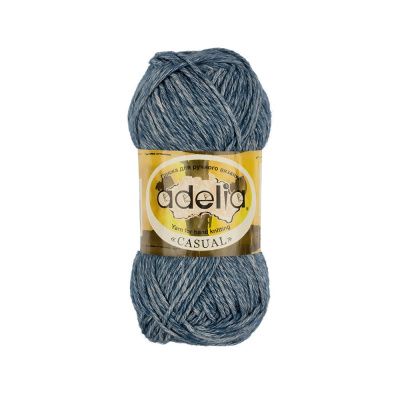 Пряжа ADELIA Casual 72% хлопок, 28% акрил 1 х 50 г 130 ± 6 м №09 синий ADE-CAS-09