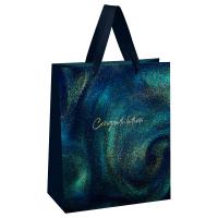 Пакет подарочный 26 x 32 x 12 см MESHU "Northern lights" фольга, блестки RE-MS_66182