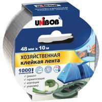 Клейкая лента хозяйственная Unibob 48 мм x 10 м, серая, инд.упаковка RE-44264