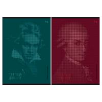 Тетрадь для нот 24л. A4 BG "История в музыке" справочная информация на форзаце (вертик.), выб.лак, на скрепке RE-ТН4ск24_вл57828