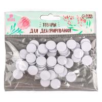 Липучка на клеевой основе Круг (набор 55 шт) размер 1 шт 1.5 x 1.5 см, серый 4296212