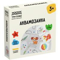Аквамозаика ТРИ СОВЫ "Домашние питомцы" 12 x 12 см набор инструментов, трафареты, картонная коробка RE-AQB_54277