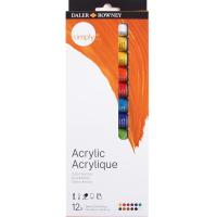 Набор акриловых красок DALER ROWNEY Simply 12 цв х 12 мл 126500012
