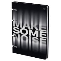 Тетрадь на кольцах 120л. A5 BG "Make noise" картон, soft-touch ламинация RE-ТК5к120_лс_57849