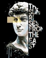 Набор для раскрашивания по номерам (черный холст) ФРЕЯ 50 х 40 см "Интерьерный Давид" PNB/PLB-300