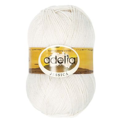 Пряжа ADELIA Jessica 67% шерсть, 33% полиэстер 1 х 100 г 260 ± 10 м №01 БЕЛЫЙ ADE-JES-01
