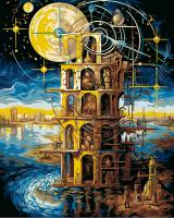 Набор для раскрашивания по номерам (с краской-металлик) ФРЕЯ 50 х 40 см "Фантастическая башня" PNB/PLZ-313