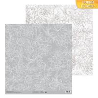 Бумага для скрапбукинга двусторонняя 10 л 30.5 x 32 см 190 г/м2 "Цветочные кружева" SIM-3608554