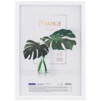 Рамка пластиковая OfficeSpace "Basic" 21 x 30 см, небьющееся стекло, белая RE-РП_41692