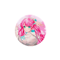 Значок закатной аниме "Девочка с розовыми волосами" 38 мм SIM-9487651