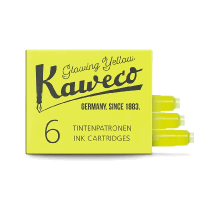 Набор картриджей KAWECO 6шт флуоресцентный желтый KAW-10001220
