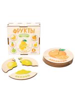 Деревянный пазл Десятое королевство "Фрукты" 6 элементов KOR-04551