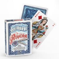 Игральные карты "Новые Атласные" в синем, 56 листов MAGATLAS-BLUE