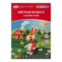 Бумага цветная ЦВЕТИК A4 65 г/м2 16 л 8 цв офсетная NP-1021736