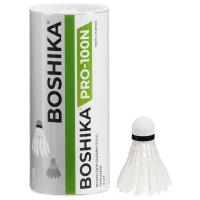 Набор воланов для бадминтона BOSHIKA PRO-100N в тубе, перо, 3 г белый SIM-10103376