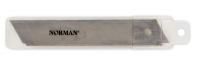 Сменные лезвия для канц. ножей NORMAN в пласт. кор 18 мм х 100 мм 10 шт NRN240707