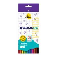 Набор цветных карандашей "Лео" "Учись" 24 цв LSCP-24