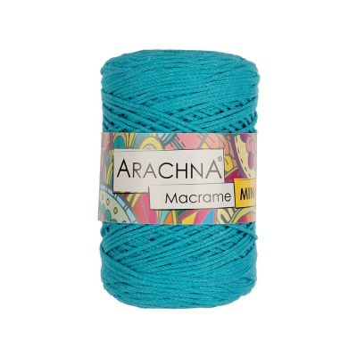 Пряжа ARACHNA Macrame Mini 80% хлопок, 20% полиэстер 1 x 250 г 200 м №13 бирюзовый ARA-MAC-13