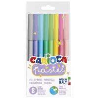 Фломастеры Carioca "Pastel" 8 цв смываемые, ПВХ, европодвес RE-43032