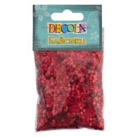 Блестки декоративные DECOLA звезды размер 4 мм, 20 г, красный радужный NP-W041-217-4