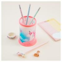 Подставка-стакан MESHU "Unicorn" пластиковая, розовая RE-MS_46344