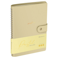 Записная книжка А5 96л. Greenwich Line "Pastel. Yellow" ЛАЙТ, кожзам, скрытый гребень, блок в линию RE-NA5_51410