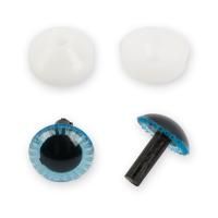 Глаза пластиковые с фиксатором (с лучиками) HobbyBe d 11 мм 2 шт синий PGSL-11F-1