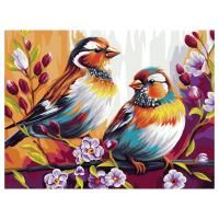 Картина по номерам на холсте ТРИ СОВЫ "Птицы" 40 x 50 см, краски, кисть RE-КХ4050_53928