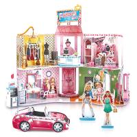 3D пазл CubicFun Серия "Домики" Торговый центр суперзвезды, с наклейками, стразами и магнитным декором, 157 деталей UT-E1617h