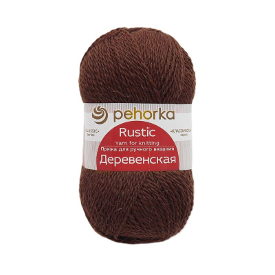 Пряжа Пехорская ПТ "Деревенская" 100% шерсть 1 х 100 г 250 ± 15 м №513 кора PEH-DER-513