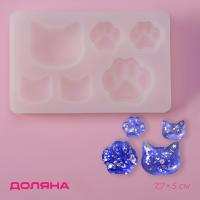 Молд силикон "Котик" 7.7 x 0.7 x 5 см прозрачный SIM-5553901