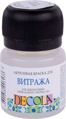 Краска акриловая для витража DECOLA банка 20 мл, 106 Бесцветная NP-4226106