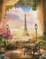 Алмазная мозаика: Кафе в Париже 40 x 50 см CV-QA202991