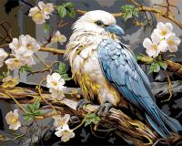 Набор для раскрашивания по номерам (с краской-металлик) ФРЕЯ 50 х 40 см "Птица в цветах" PNB/PLZ-379