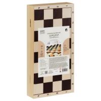 Шашки ТРИ СОВЫ деревянные с деревянной доской 29 x 29 см RE-НИ_46629