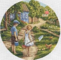 Набор для вышивания PANNA Дорогой детства 26.5 х 26.5 см D-1570
