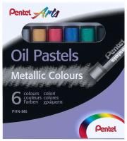 Пастель масляная PENTEL металлик 6 цв PHN-M6