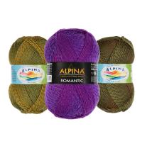 Пряжа ALPINA Romantic 100% шерсть 1 x 100 г 300 ± 15 м