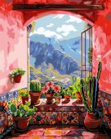 Набор для раскрашивания по номерам (холст на подрамнике) ФРЕЯ 50 х 40 см "Вид на горы" PNB/PL-377