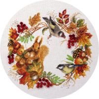 Набор для вышивания PANNA Осенний венок 26.5 х 24.5 см PS-1615